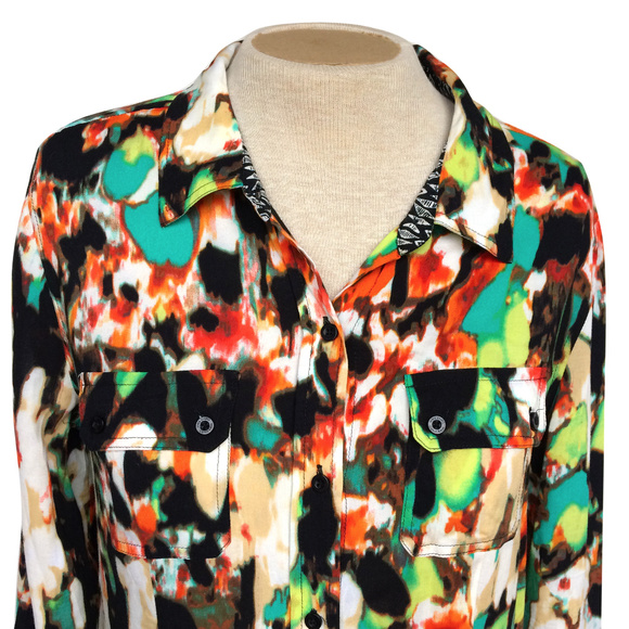 Calvin Klein Multi Colour Button Down Shirt M - Picture 1 of 5